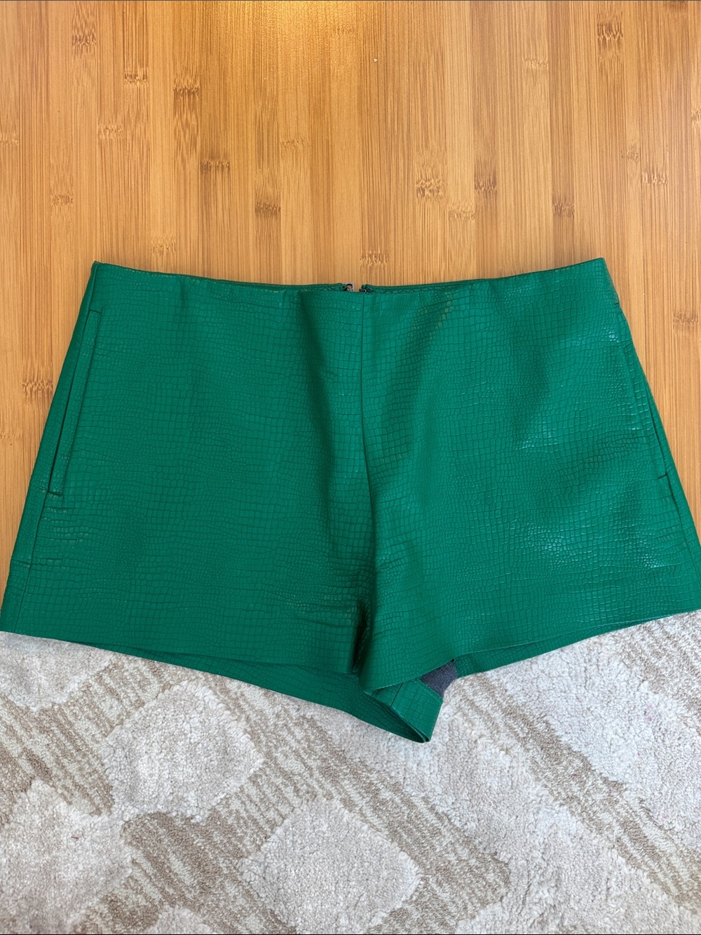 Alice + Olivia Emerald Green Mini Shorts